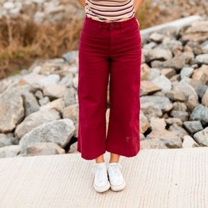 Madewell Wideleg Emmet crops Rust